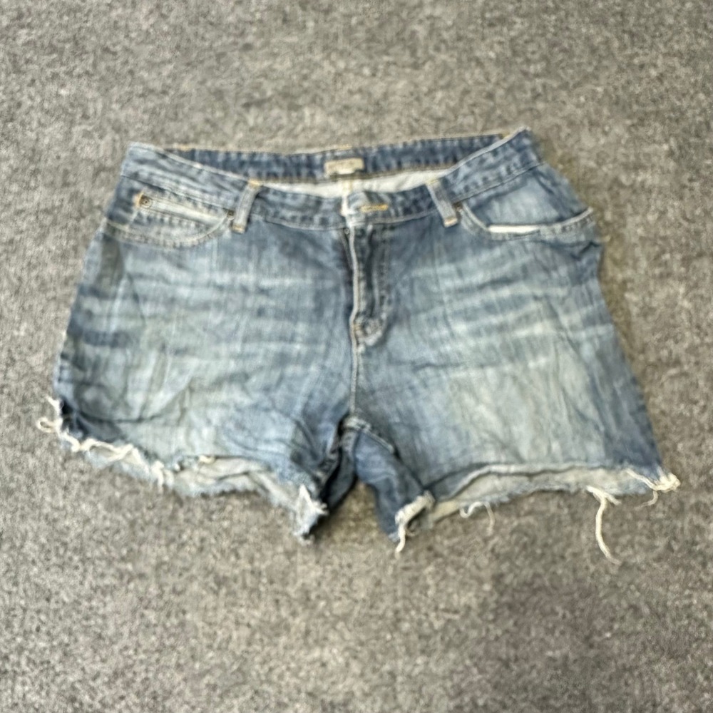 J. Jill Shorts Womens Size 10 Blue Denim Cut Off Raw Hem Casual Summer Jean